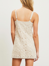 Load image into Gallery viewer, Strappy Crochet Mini Dress