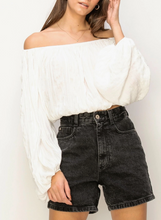Load image into Gallery viewer, Off Shoulder Balloon Sleeve Top