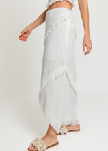 Load image into Gallery viewer, Fringe Trim Maxi Skirt