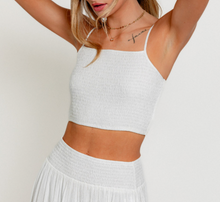 Load image into Gallery viewer, Sleeveless Smocked Crop Top