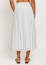 Load image into Gallery viewer, High Waisted Smocked Midi Skirt