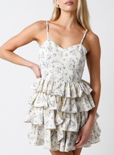 Load image into Gallery viewer, Sleeveless Tiered Floral Mini Dress