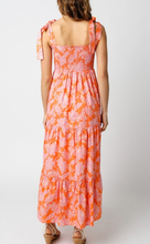 Load image into Gallery viewer, Tie Strap Smocked Maxi Dress