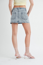 Load image into Gallery viewer, Low Rise Denim Mini Skirt
