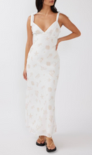 Load image into Gallery viewer, Tie Strap V Neck Shell Maxi Dress