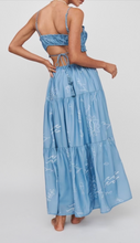 Load image into Gallery viewer, Tie Front Tiered Maxi Dress