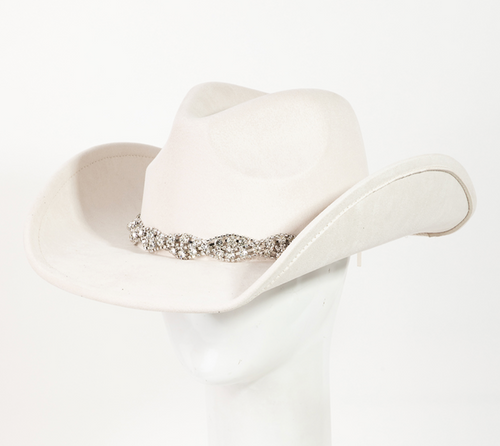 Rhinestone Chain Strap Cowboy Hat