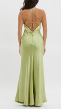 Load image into Gallery viewer, Low Neck Tie Back Maxi Dress