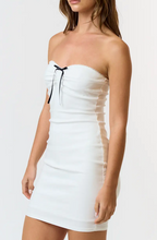 Load image into Gallery viewer, Strapless Bow Mini Dress