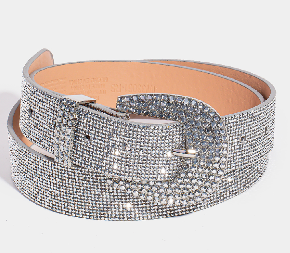 Rhinestone Embellished Belt