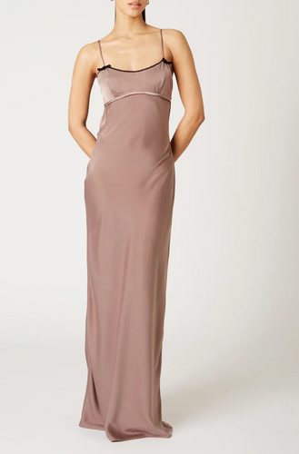 Sleeveless Satin Maxi Dress