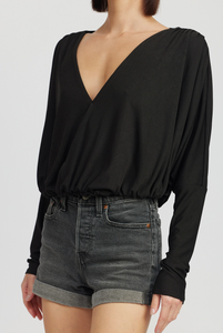 Dolman Twist Front Long Sleeve Top