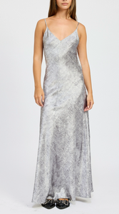 Crushed Velvet Low Back Maxi Dress