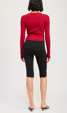 Load image into Gallery viewer, Long Sleeve Ribbed Bow Detail Top