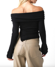 Load image into Gallery viewer, Off Shoulder Asymmetric Sweater