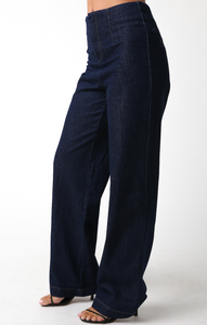 Mid Rise Straight Leg Jeans