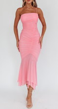 Load image into Gallery viewer, One Shoulder Ruched Midi Dress