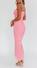 Load image into Gallery viewer, One Shoulder Ruched Midi Dress