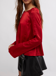 Long Sleeve Bow Back Top