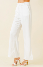 Load image into Gallery viewer, High Waisted Satin Side Slit Pants