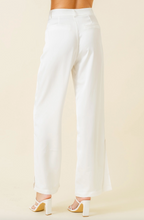 Load image into Gallery viewer, High Waisted Satin Side Slit Pants