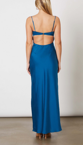 Sleeveless Underwire Cut Out Back Maxi Dress