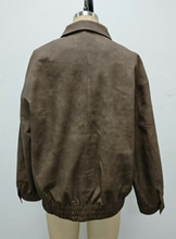 Load image into Gallery viewer, Vegan Leather Zip Jacket