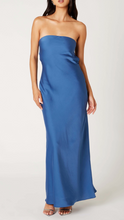 Load image into Gallery viewer, Cowl Back Strapless Maxi Dress