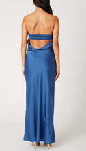 Load image into Gallery viewer, Cowl Back Strapless Maxi Dress