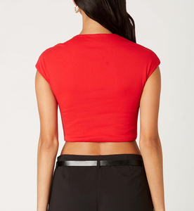 Short Sleeve Crewneck Crop Top