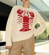 Load image into Gallery viewer, Crewneck Knit Lobster Sweater