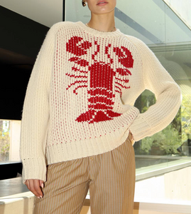 Crewneck Knit Lobster Sweater