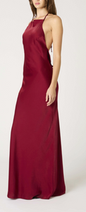 Halter Open Tie Back Maxi Dress