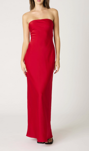 Strapless Tie Back Maxi Dress