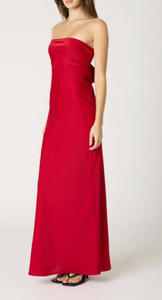 Strapless Tie Back Maxi Dress