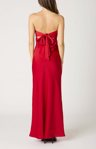 Strapless Tie Back Maxi Dress