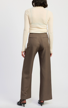 Load image into Gallery viewer, Straight Leg High Waist Buckle Trousers