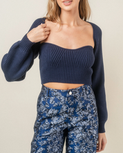 Load image into Gallery viewer, Strapless Crop Top Bolero Sweater