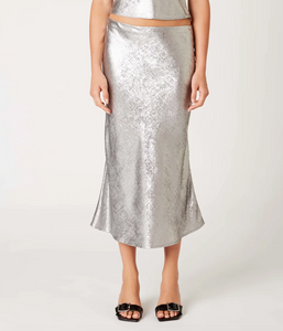 Bias Cut Shine Midi Skirt