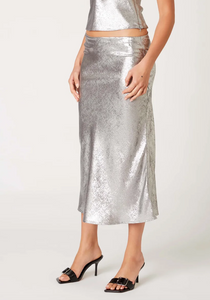 Bias Cut Shine Midi Skirt