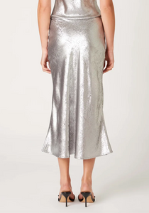 Bias Cut Shine Midi Skirt