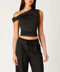 One Shoulder Asymmetrical Twist Top