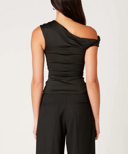 One Shoulder Asymmetrical Twist Top