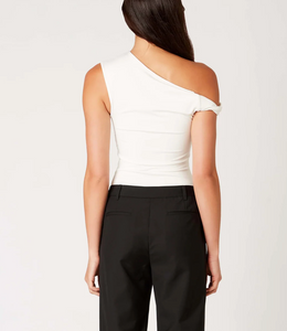 One Shoulder Asymmetrical Twist Top