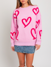 Load image into Gallery viewer, Crewneck Hearts Sweater