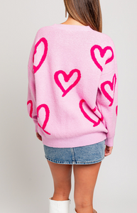 Crewneck Hearts Sweater