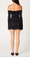 Load image into Gallery viewer, Off Shoulder Long Sleeve Ruffle Mini Dress