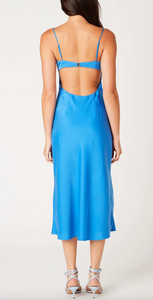 Sleeveless Bias Open Back Midi Dress