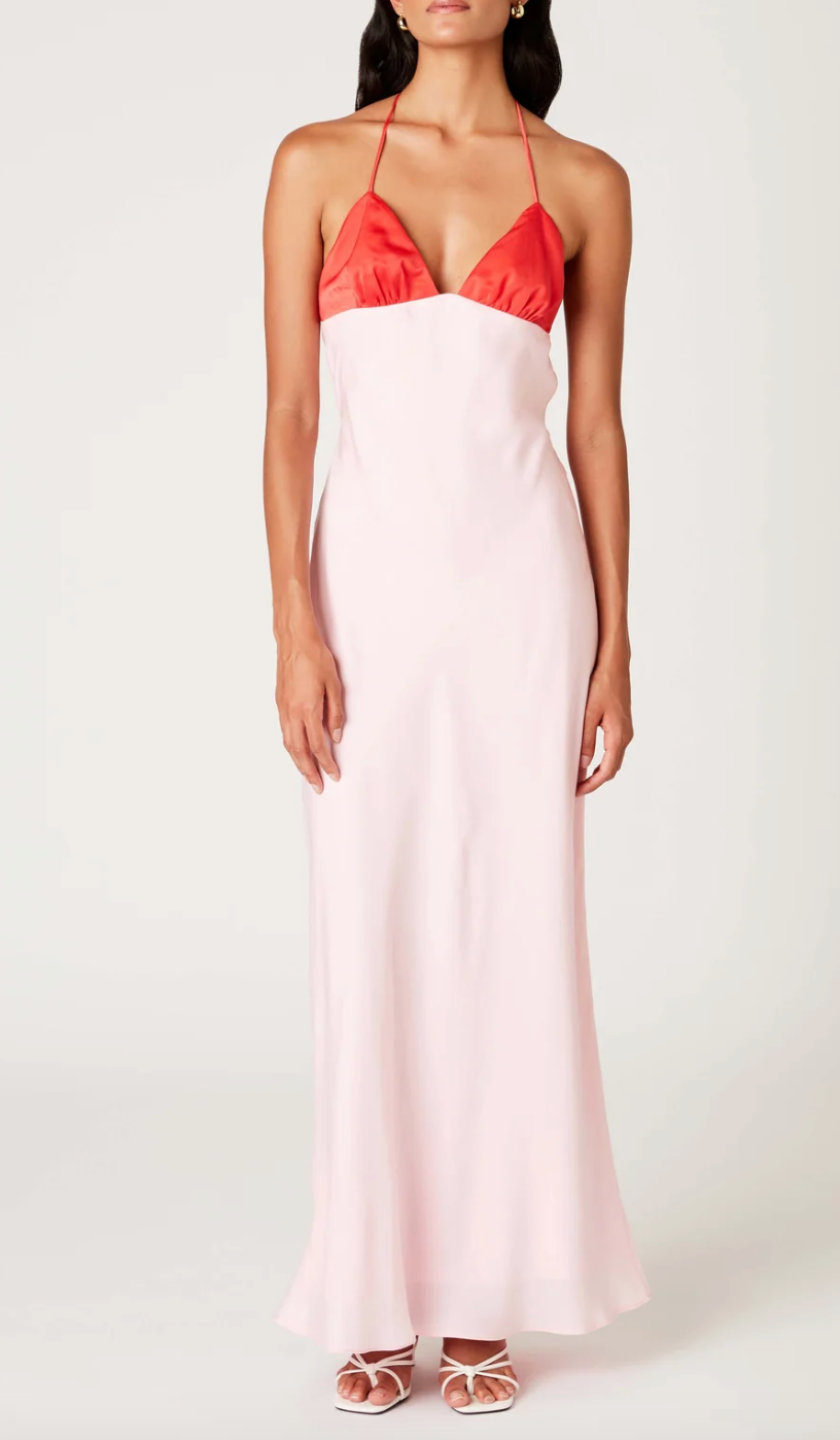 Halter Tie Back Maxi Dress