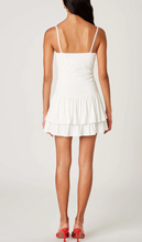 Load image into Gallery viewer, Square Neck Lace Trim Ruffle Mini Dress